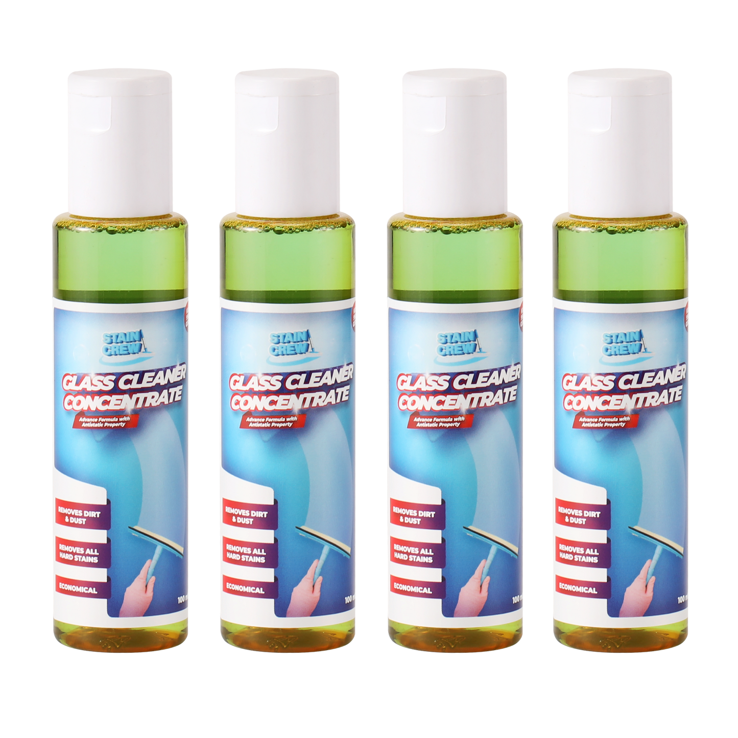 Stain Crew Glass Cleaner Concentrate with Anti-Static Property | Refill Jar 5Ltr (Lavender) | Make 50L Solution | Non-Toxic