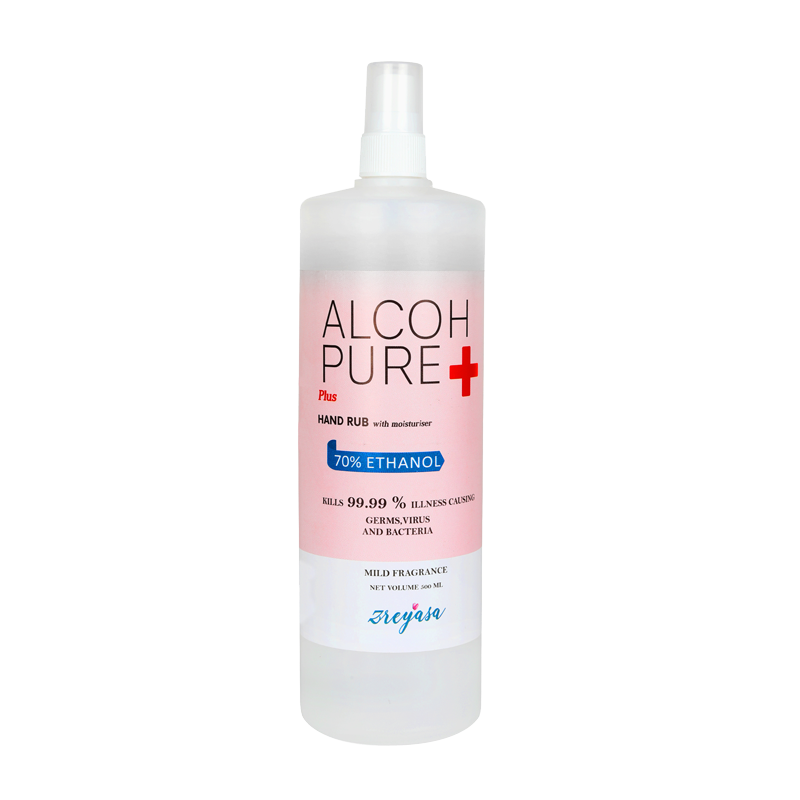 Alcohpure Plus CHG Handrub | 70% Ethyl Alcohol Spray | 500ml | Pack of 2