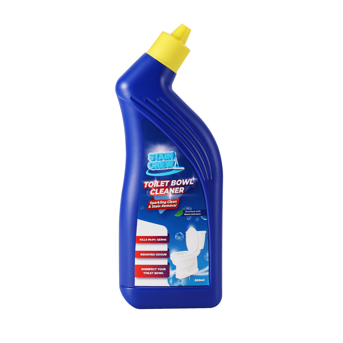 Stain Crew Toilet Bowl Cleaner with Neem Extracts | 500ml Pack of 2 | (Non-Corrosive, Acid Free & Environment Friendly)