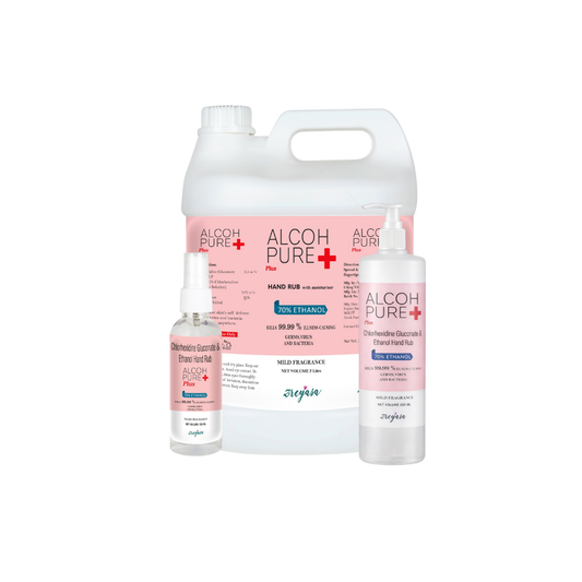 AlcohPure Plus CHG Handrub | 70% Ethyl Alcohol