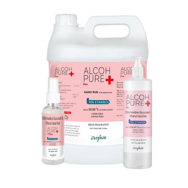 AlcohPure Plus CHG Handrub | 70% Ethyl Alcohol