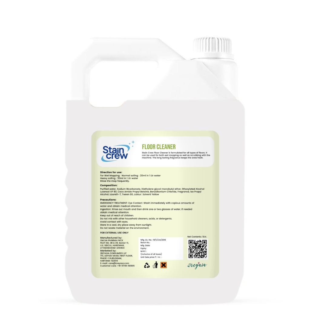 Stain Crew Floor Cleaner | Multi-Surface Disinfectant | Kills 99.9% Germs | Removes Tough Stains | Advanced Deep Action Formula for Tiles, Marble & Kitchen Surfaces