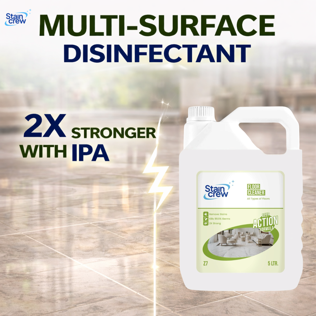 Stain Crew Floor Cleaner | Multi-Surface Disinfectant | Kills 99.9% Germs | Removes Tough Stains | Advanced Deep Action Formula for Tiles, Marble & Kitchen Surfaces