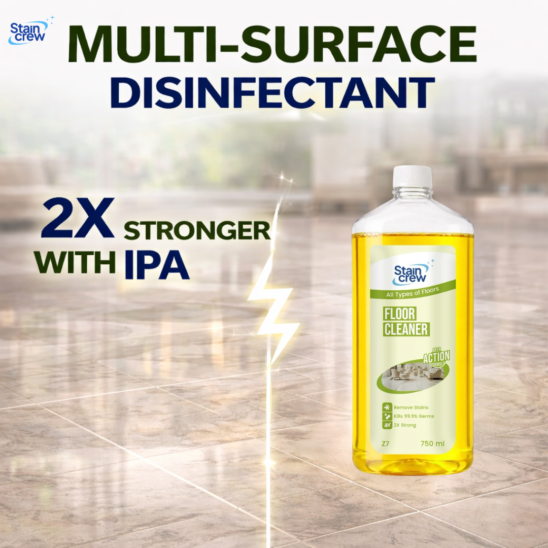 Stain Crew Floor Cleaner | Multi-Surface Disinfectant | Kills 99.9% Germs | Removes Tough Stains | Advanced Deep Action Formula for Tiles, Marble & Kitchen Surfaces