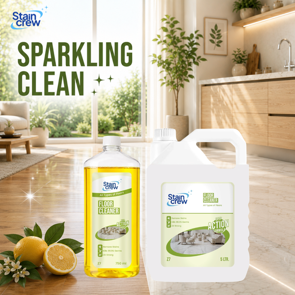 Stain Crew Floor Cleaner | Multi-Surface Disinfectant | Kills 99.9% Germs | Removes Tough Stains | Advanced Deep Action Formula for Tiles, Marble & Kitchen Surfaces