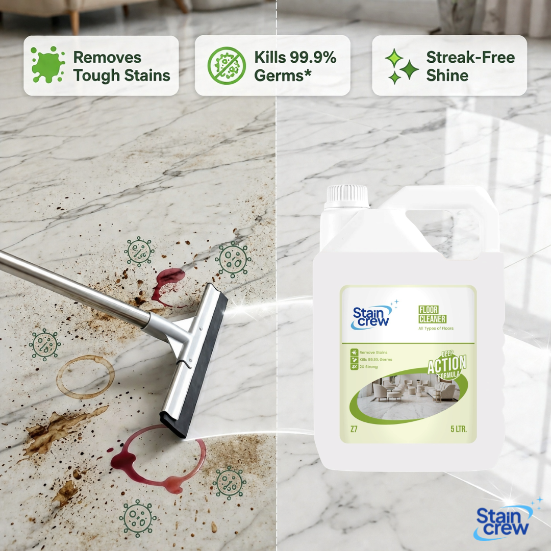 Stain Crew Floor Cleaner | Multi-Surface Disinfectant | Kills 99.9% Germs | Removes Tough Stains | Advanced Deep Action Formula for Tiles, Marble & Kitchen Surfaces