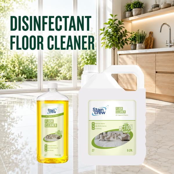 Stain Crew Floor Cleaner | Multi-Surface Disinfectant | Kills 99.9% Germs | Removes Tough Stains | Advanced Deep Action Formula for Tiles, Marble & Kitchen Surfaces