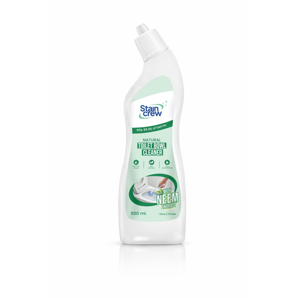 Stain Crew Natural Toilet Bowl Cleaner with Neem Extracts | Non-Corrosive | HCL & Bleach Free | Environment Friendly)