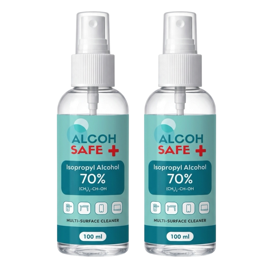 Alcohsafe 70% IPA | Screen & Multi-Surface Cleaner | Disinfectant Liquid for Surface, Equipment