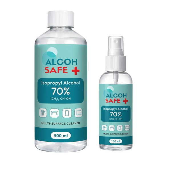 Alcohsafe 70% IPA | Screen & Multi-Surface Cleaner | Disinfectant Liquid for Surface, Equipment
