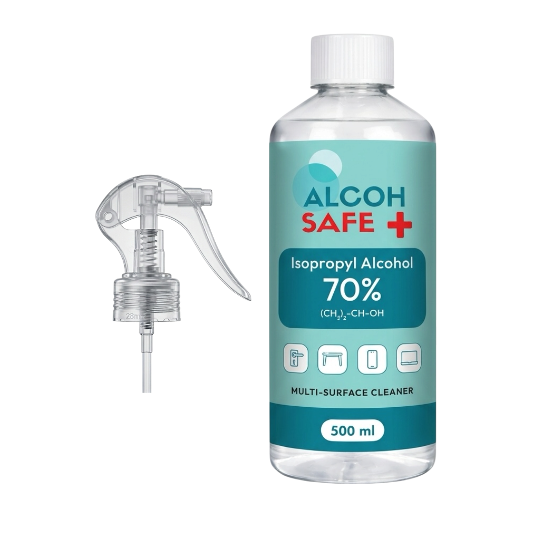 Alcohsafe 70% IPA | Screen & Multi-Surface Cleaner | Disinfectant Liquid for Surface, Equipment
