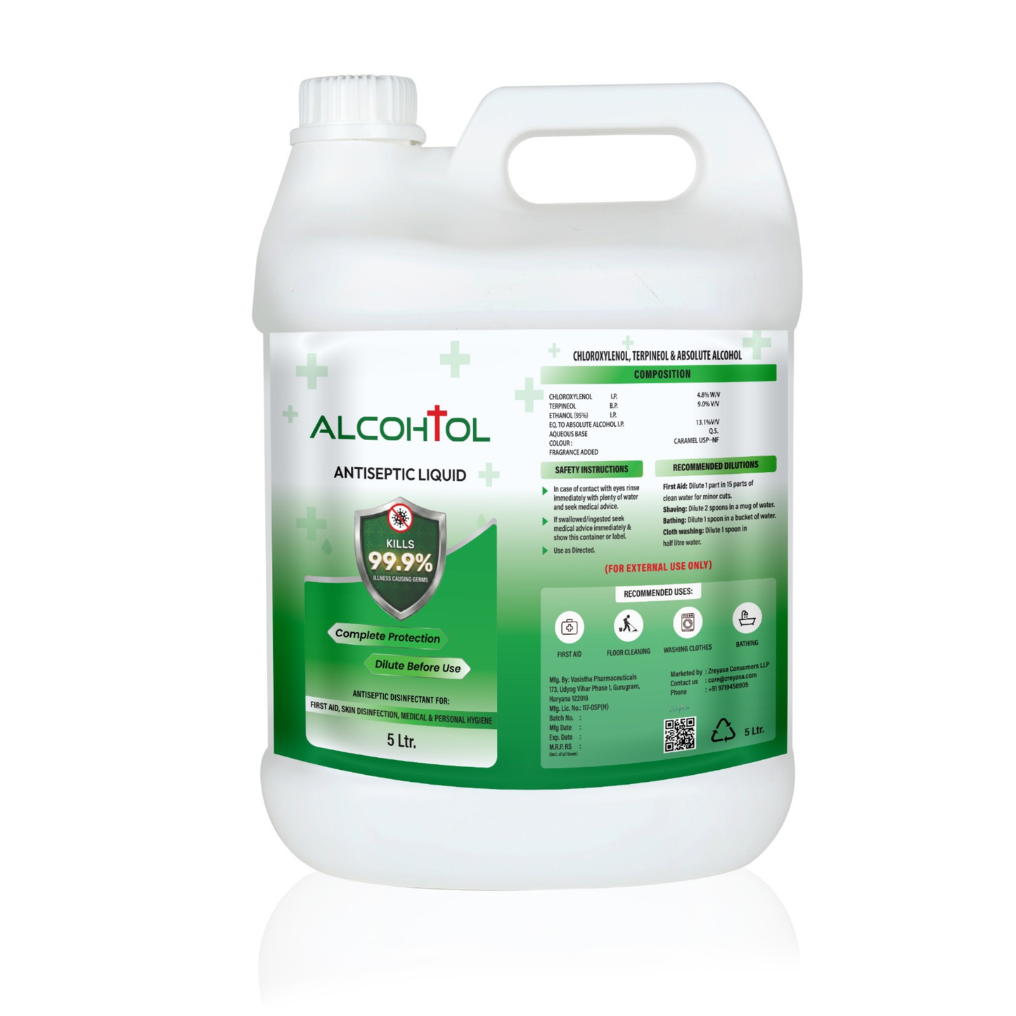 Alcohtol Antiseptic Disinfectant Liquid | For First Aid | Personal Care | Hygiene
