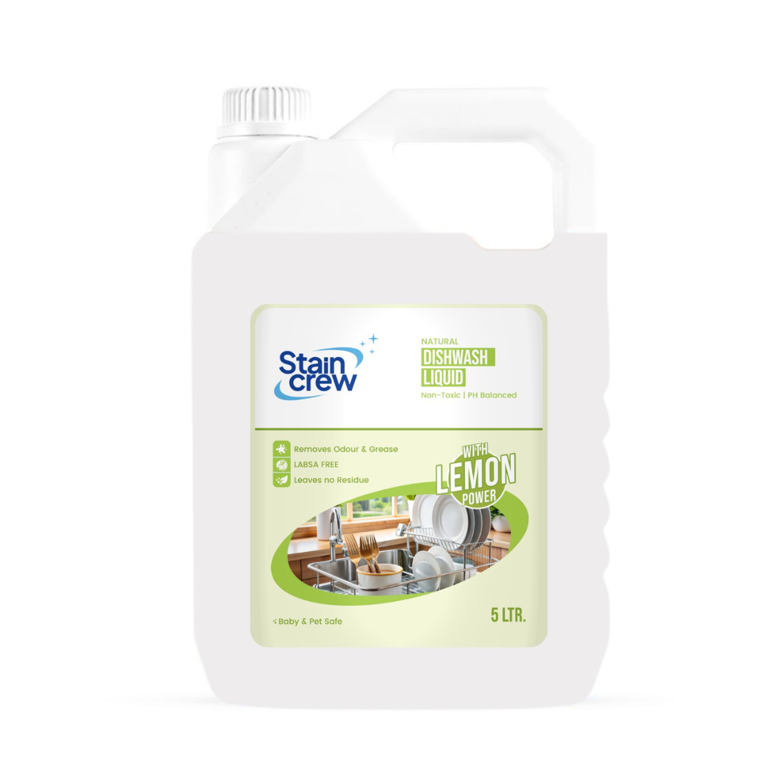Stain Crew Dishwash Liquid | Non-Toxic | Ph Balanced | LABSA Free | Eco-Friendly | with 2X Foaming